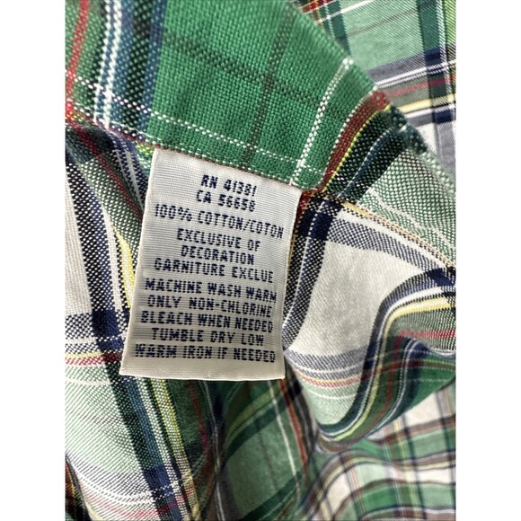 Ralph Lauren Green Plaid Shirt Long Sleeve Button Down Custom Fit Men’s Holiday - Picture 12 of 13